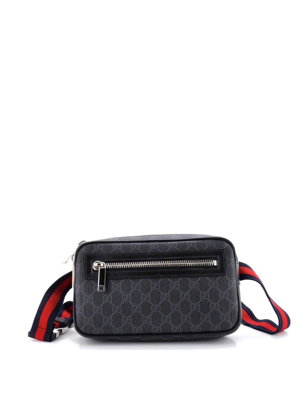 Gucci Web Zip Belt Bag Gg Coated Canvas #222583G12B